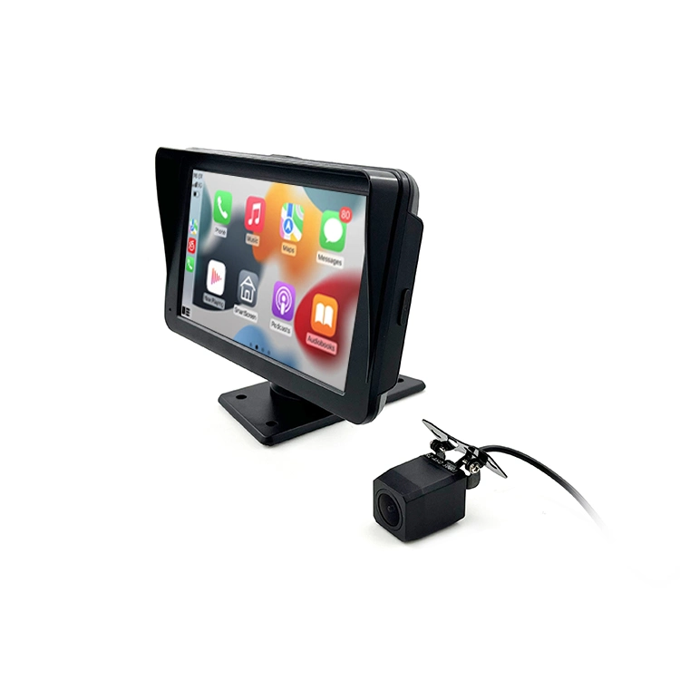 Monitor de ecrã para automóvel Wemaer de 7 polegadas sem fios CarPlay Portable Para Apple CarPlay Box Android Auto