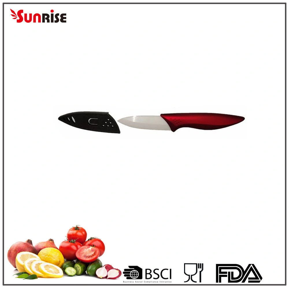 Kitchenware 6 Inch Plastic Handle Ceramic Chef Knife with PP Sheath (KCK135)