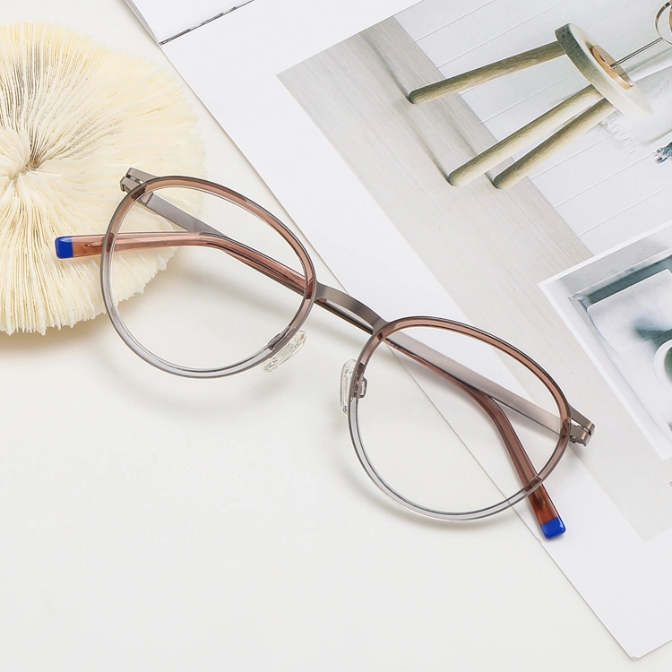 New Style Custom Retro Women and Man Mixed Metal Acetate Optical Frames