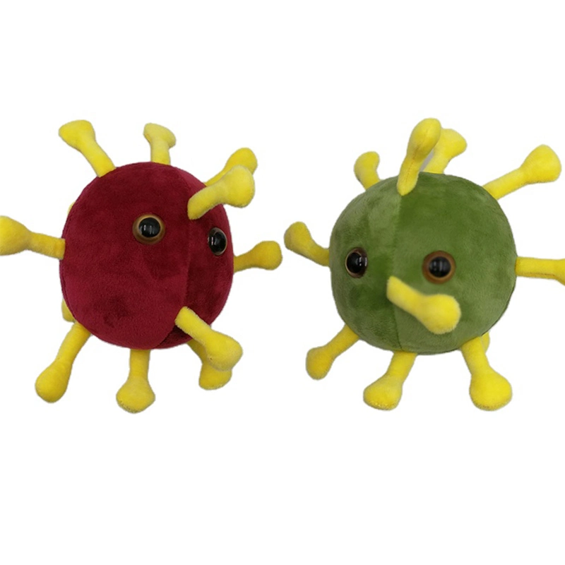 Custom Made 15cm Round Plastic Eyes Lifelike Soft Stuffed Virus Doll Plush Toys Wholesale/Supplier