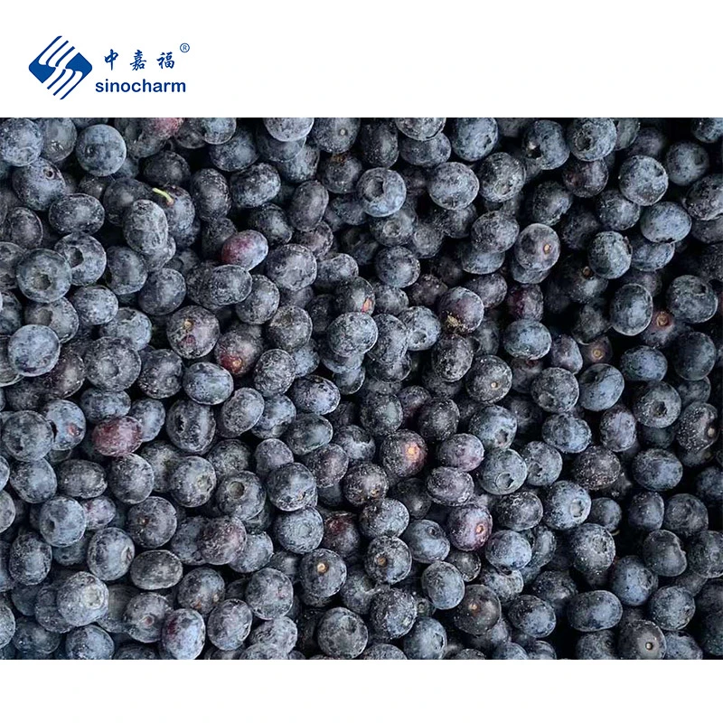 Sinocharm Brc a Factory Price 0.8-1.5cm IQF Berry Wholesale Frozen Wild Blueberry