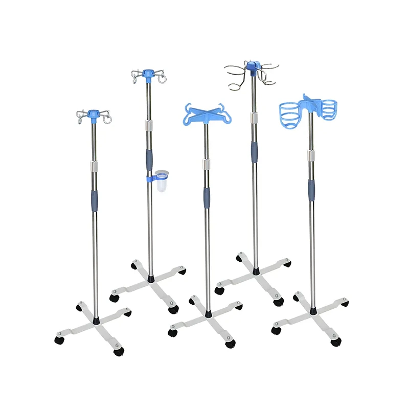 Medical Adjustable Infusion Stand Convenient and Durable Drip Stand Hospital Equipment IV Pole for Export