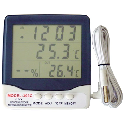 Indoor / Outdoor Thermometer Hygro and Clock (AT-303C)