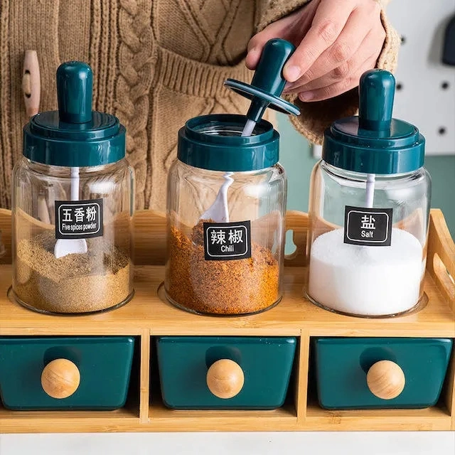 High-Value Kitchen Condiments Condiments Storage Box Household Salt Sauce Box Set Condiments