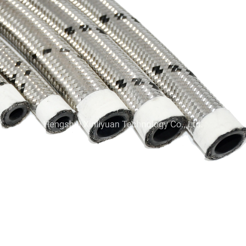 An8 8an -8an Stainless Steel Braided Oil Cooler Gas Fuel Hose Line Assembly Kit