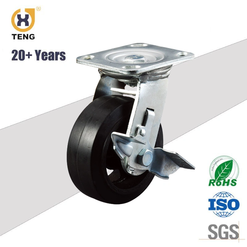 5 Inch Heavy Duty Caster 700lbs with Rubber Wheel with Side Locking