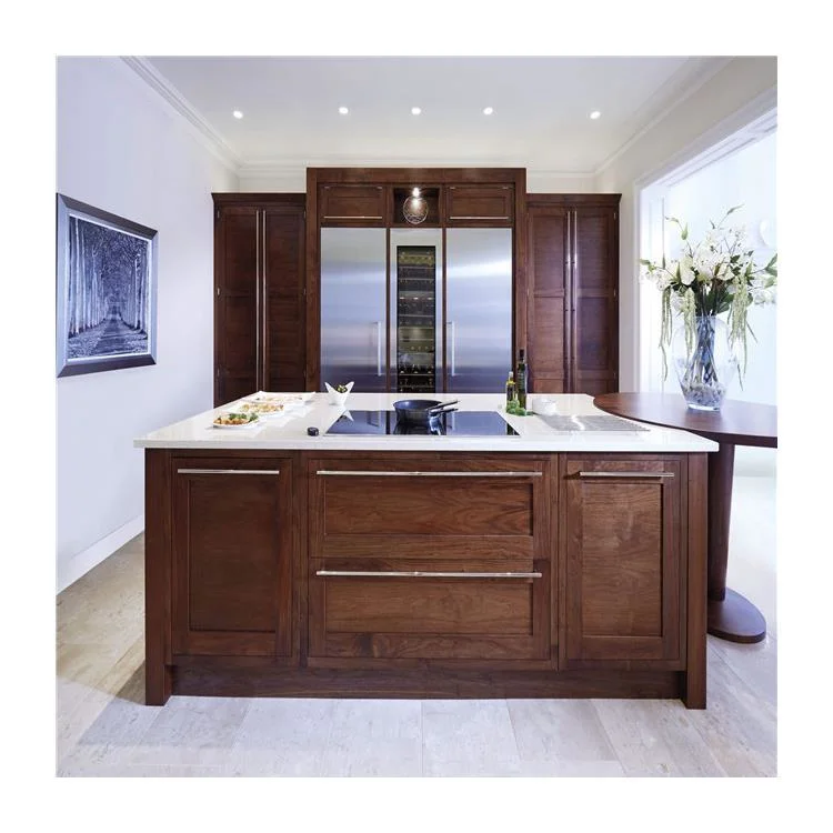 Customized Simple Wooden Laminates Economic Kitchen Cabinet for Wholesales