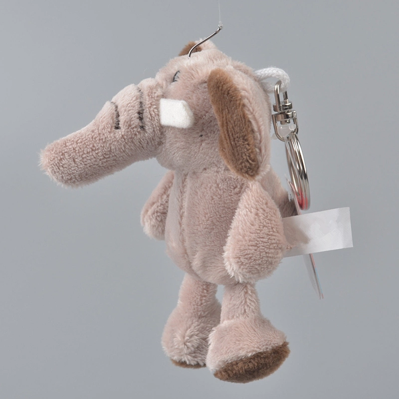 Peluche macio de 10 cm Stuffed Toy Animal personalizado OEM Porta-chaves Elephant