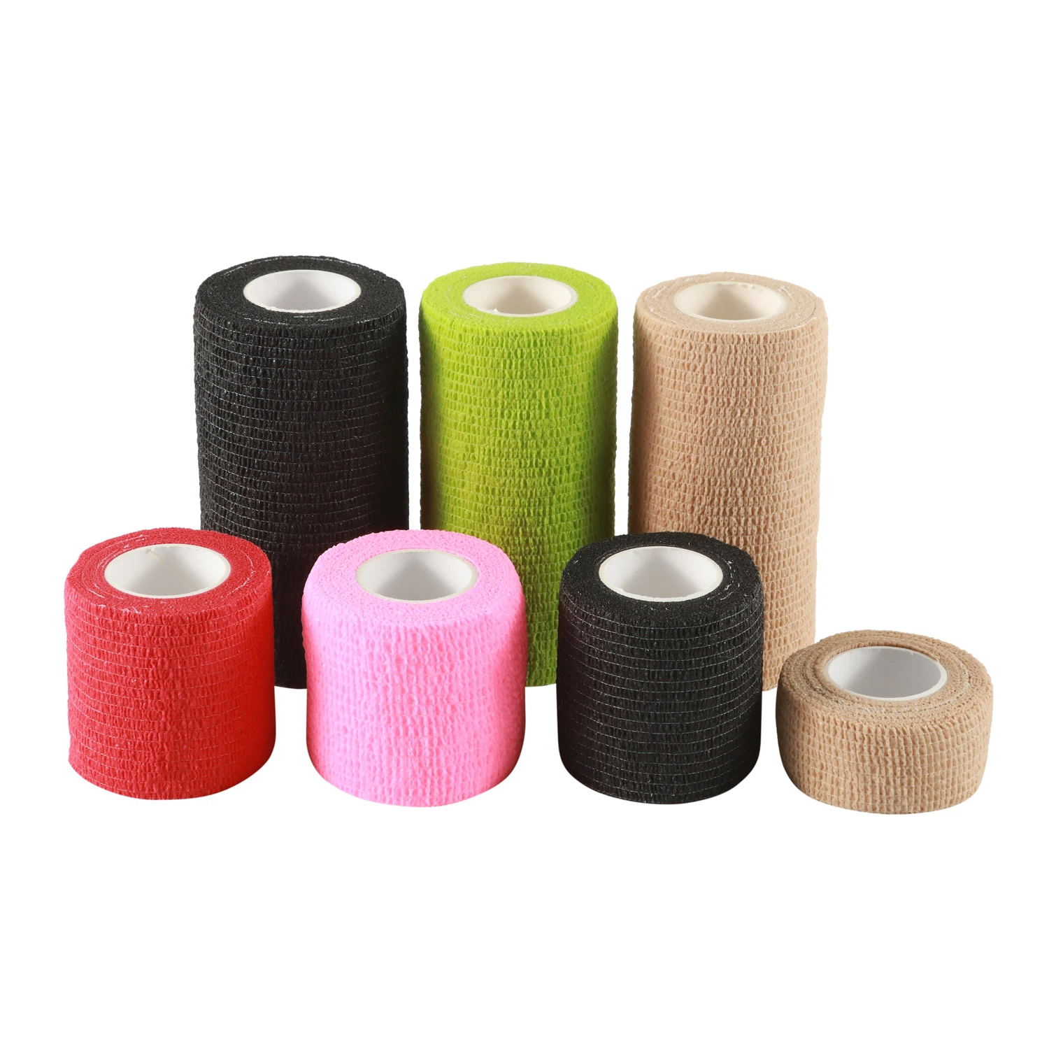 Sports Cotton Compressed Gauze Self Adhesive Tape Rolls Pain Relief Wrinkle Elastic Tubular Bandage