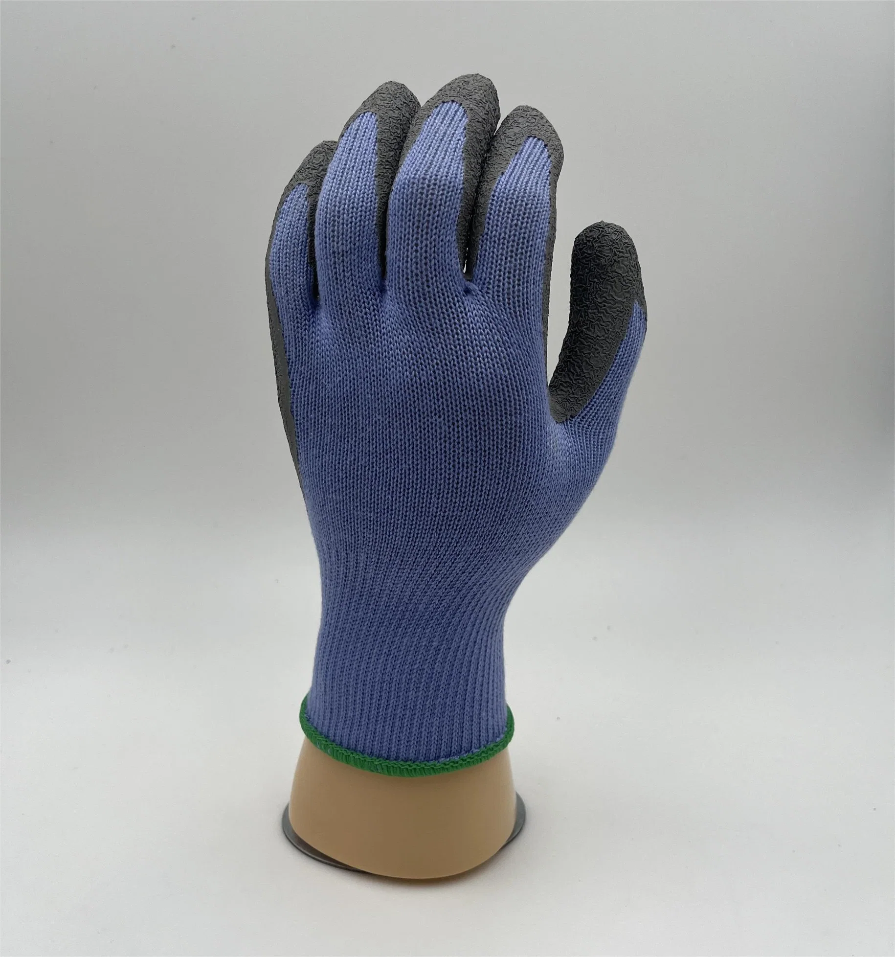 10g String Knit Liner Black Latex Rough Finish Work Glove