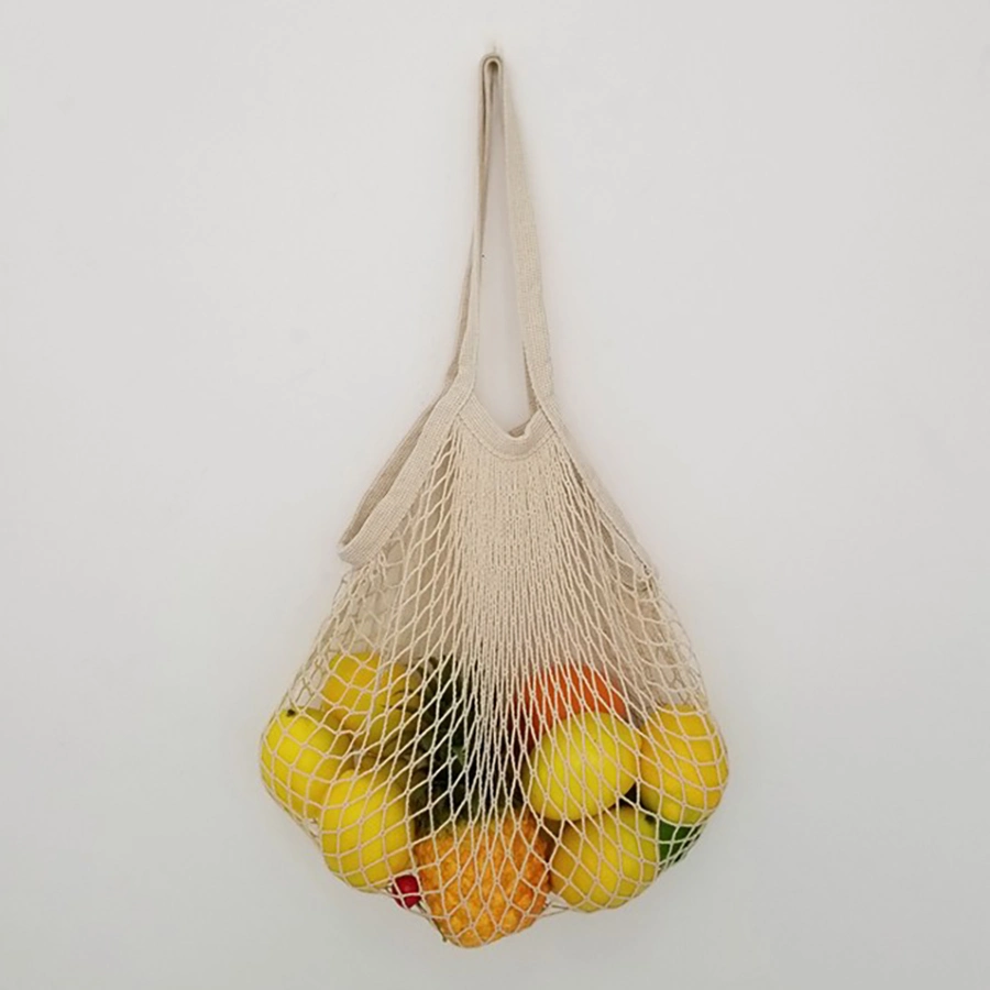 Sacs de maille de l'épicerie, Net des sacs de magasinage de chaîne de coton, réutilisable, Net fourre-tout sur le marché de maillage un sac de shopping en coton avec poignées longues, portable et lavable, pour les fruits