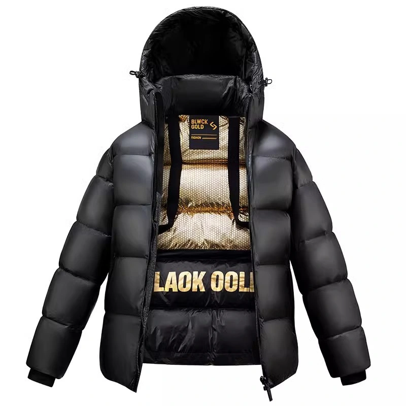 Men's and Womens Couples Hooded Puffer Jacket