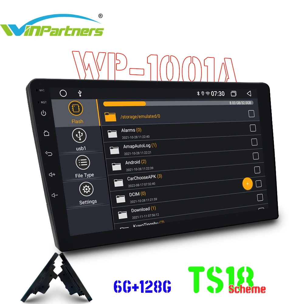 6g+128g de 10 pulgadas, todo-en-uno GPS de la máquina 8-Core estéreo para coche MP5 Player Android Wp1001A