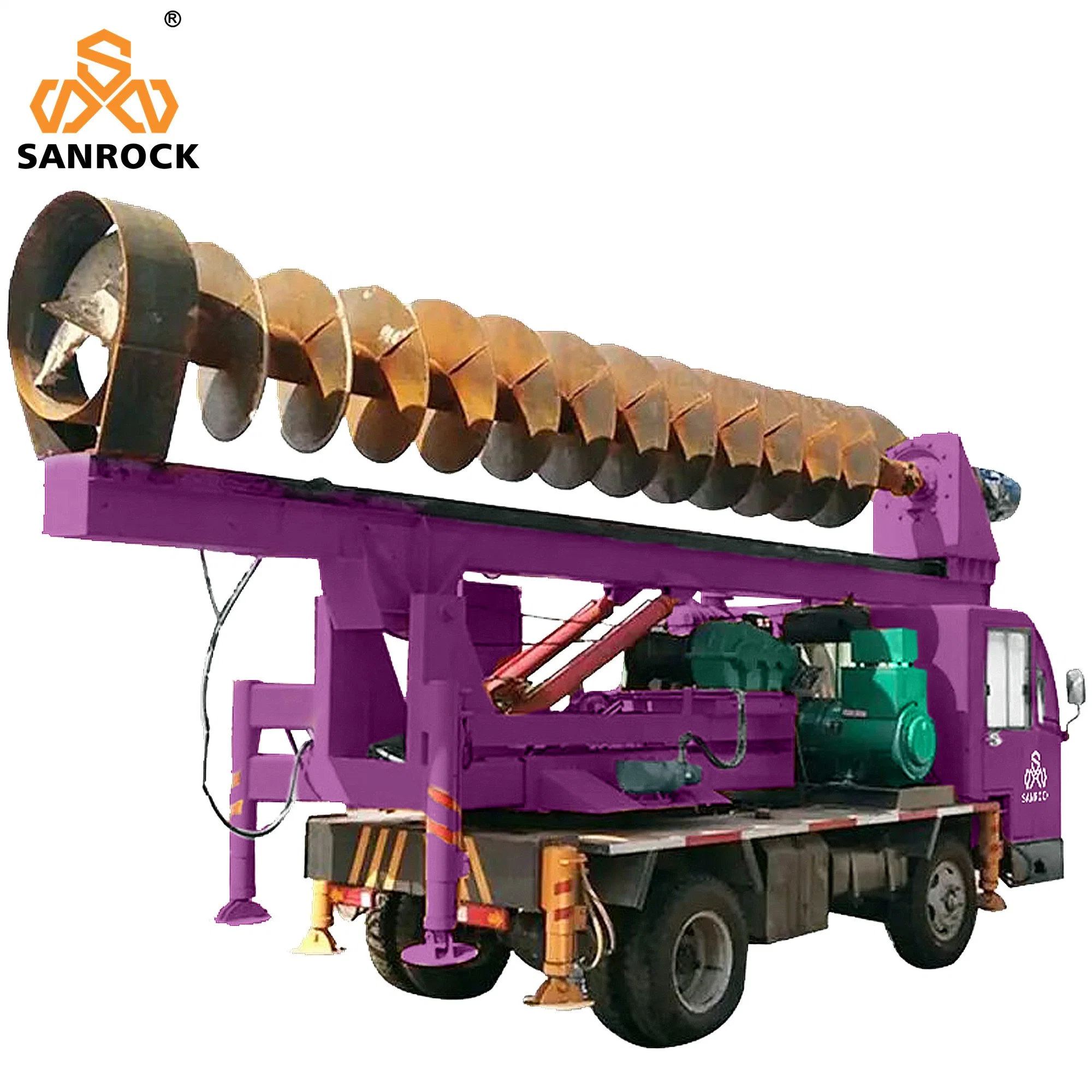 Multifunctional Pile Driver Machine 6m Depth Ground Rotary Borehole Hydraulic Pile Driver