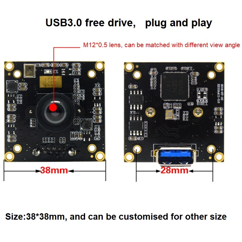 USB3.0 Free Drive Camera Module with 10MP Color Large Photosensitive Chip for Taking HD Photos