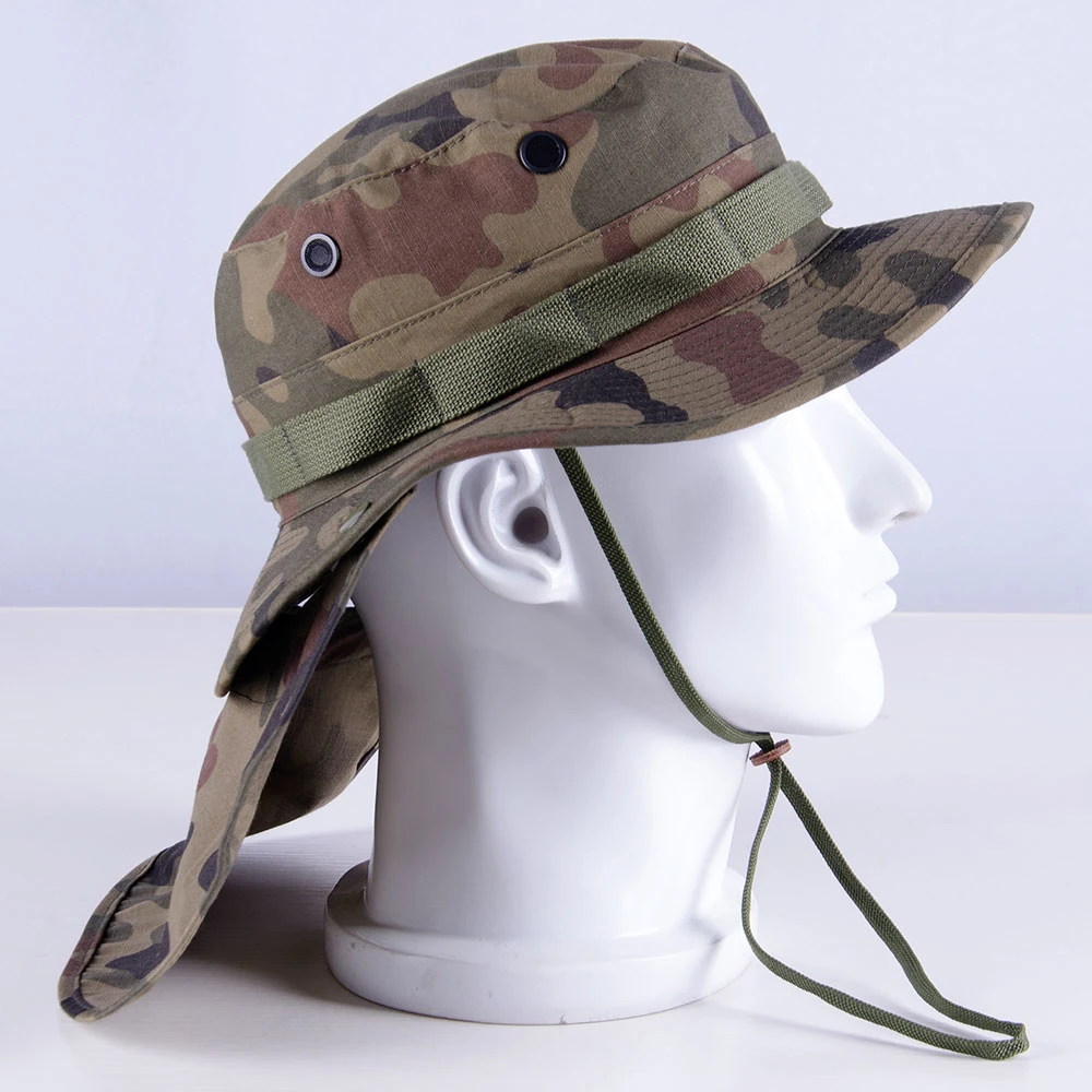 Estoque de grandes homens Tampa Caça táctico de Protecção Solar Piscina Caminhadas Camouflage Bonnie Hat