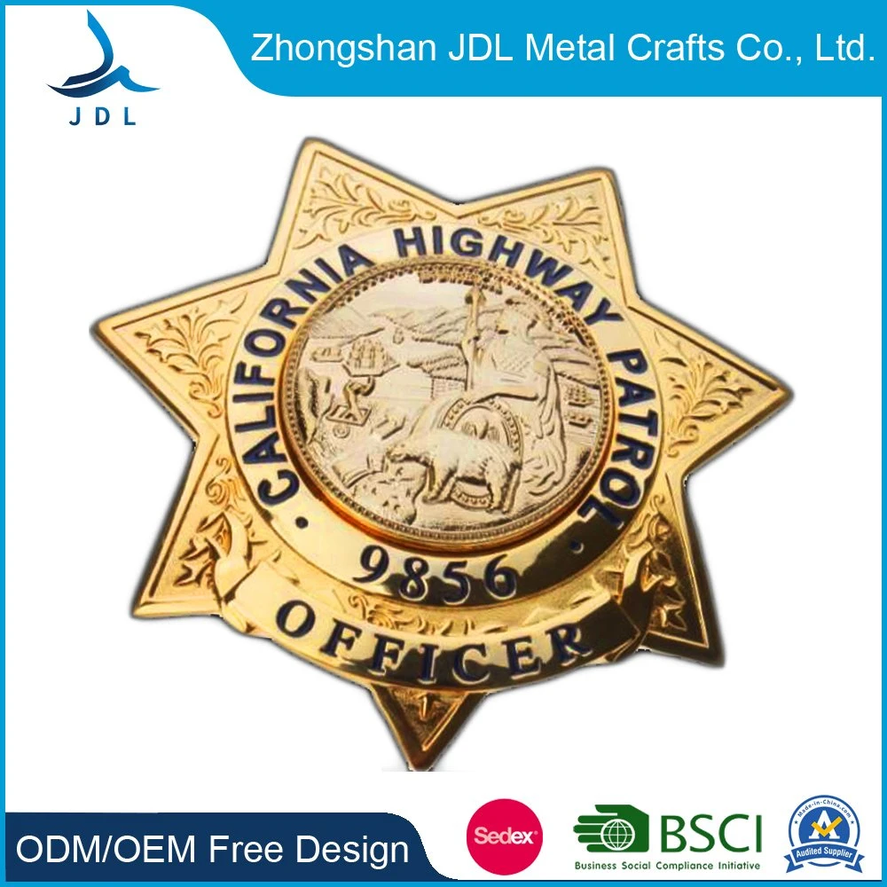 Sales Fine Accessory Cap Hybrid Guard Metal Custom Security Police Badges