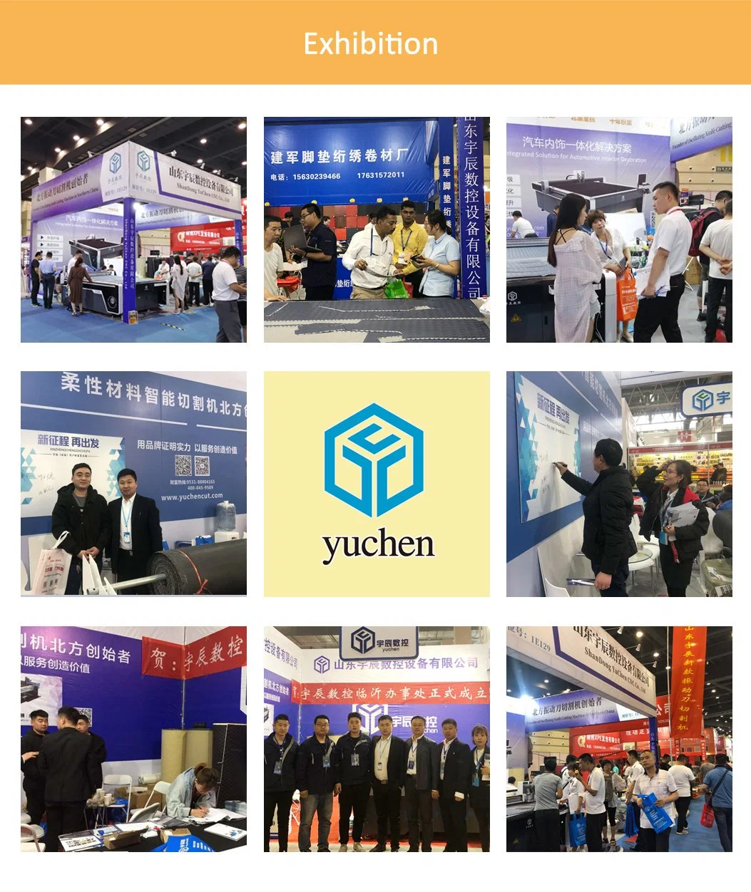 Yuchen CNC Phone Case Mobile Protector Fabrics Laser Cutting Machine Automatic Sorter Feeder Vibrating Knife Cutting Tool Cn; Shn