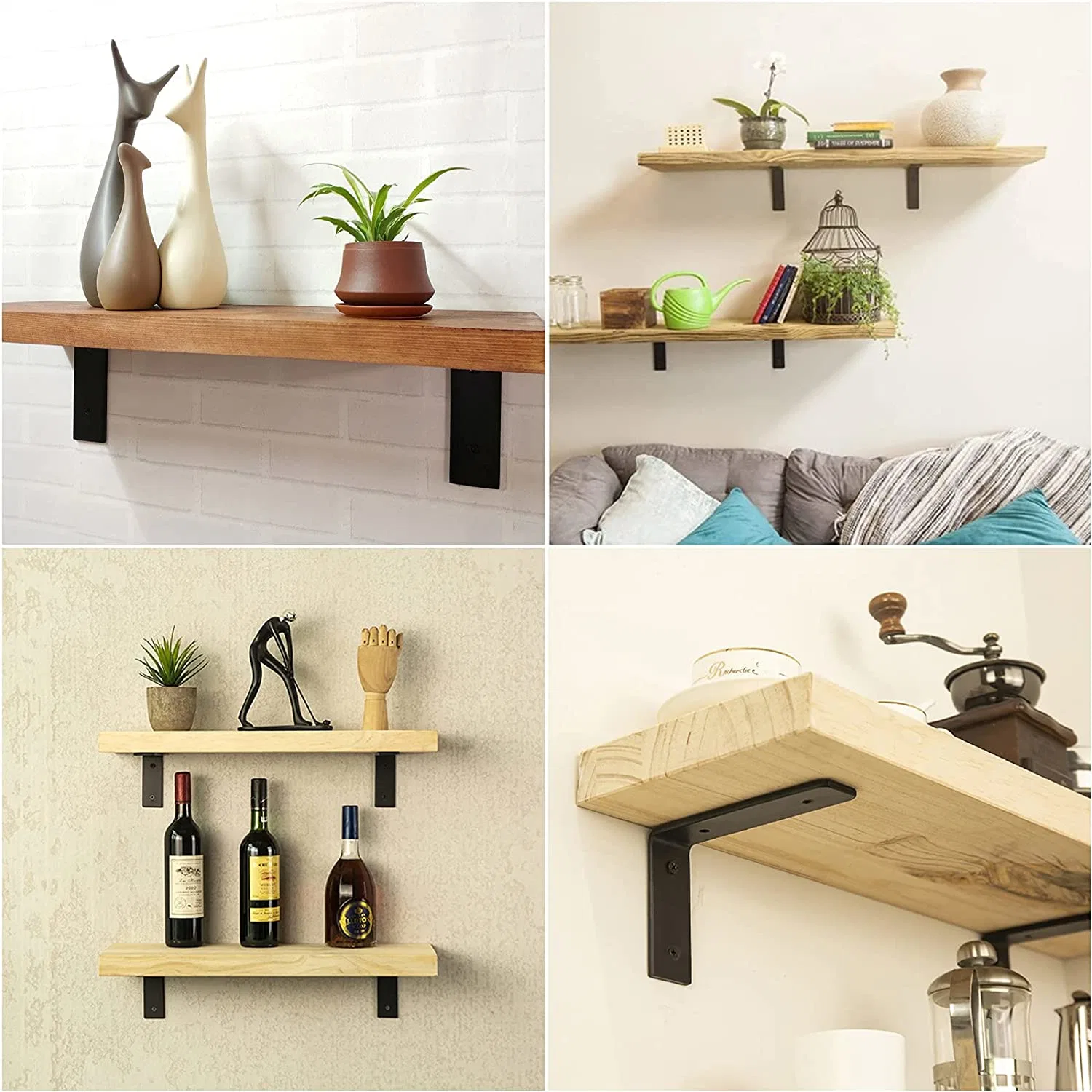 Powder Coated Furniture L Shape Metal Shelf Bracket