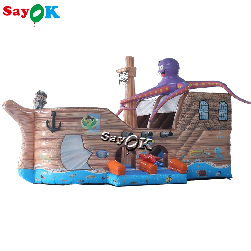 Riesige Kommerzielle Wasserdichte Piratenship Aufblasbare Folie Maßgeschneiderte Cartoon Bouncy Castle Kinder Aufblasbare Jumping Castle zu verkaufen