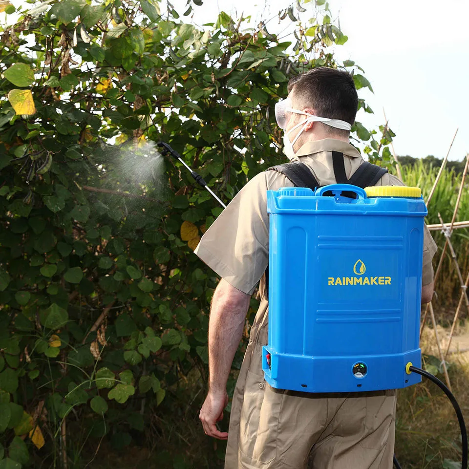 Mochila para agricultura agrícola 16L para máquina de fazer chuva mochila de mochila com bateria Pulverizador elétrico operado por bateria