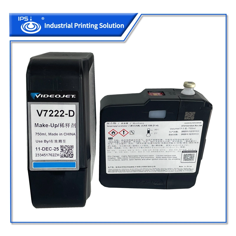 Videojet V7222-D Original Makeup 750ml Ink Cartridge for 1240/1280/1580/1880 Inkjet Printer