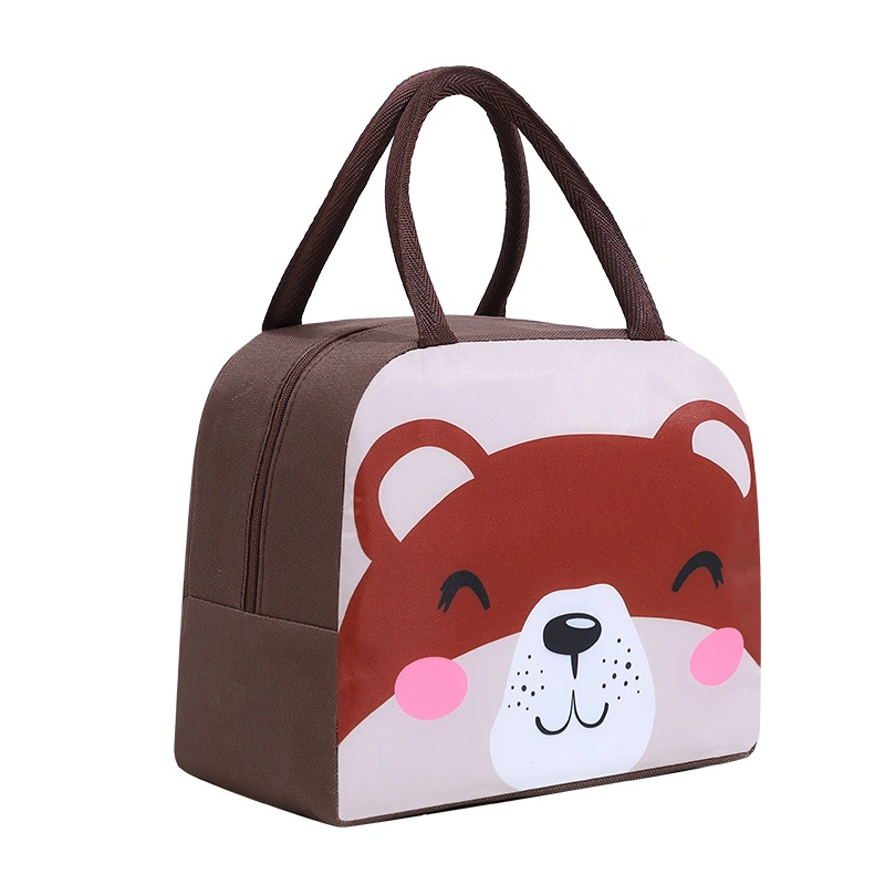 Factory Custom Insulated Bag Cute Animal Aluminium Lunch Cooler Bag for Children