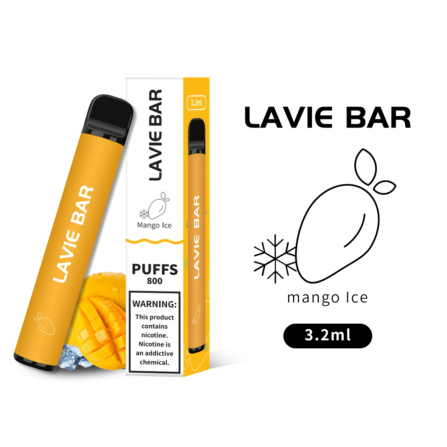 800 Puffs Caneta Vape descartáveis com sabores de frutos