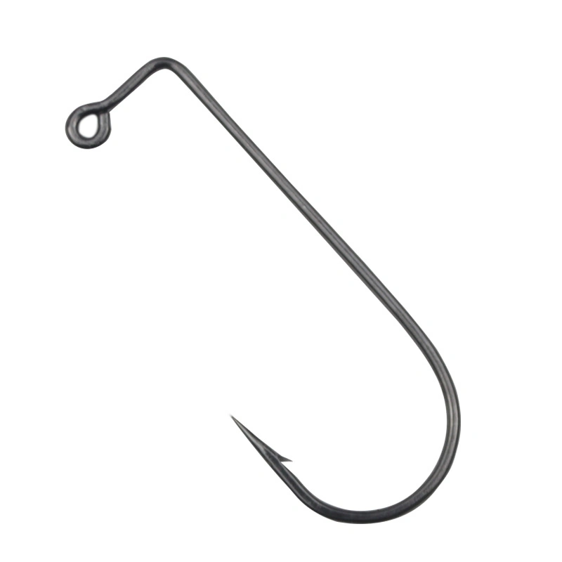 90 Degré de courbure ronde Le fil lourd Jig Hook-Pack de 25 (noir, 3/0)