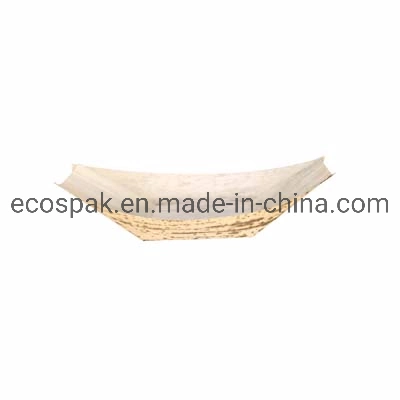 Biodegradable Compostable Tableware 18*9*2.5cm Bamboo Leaf Boat Tray