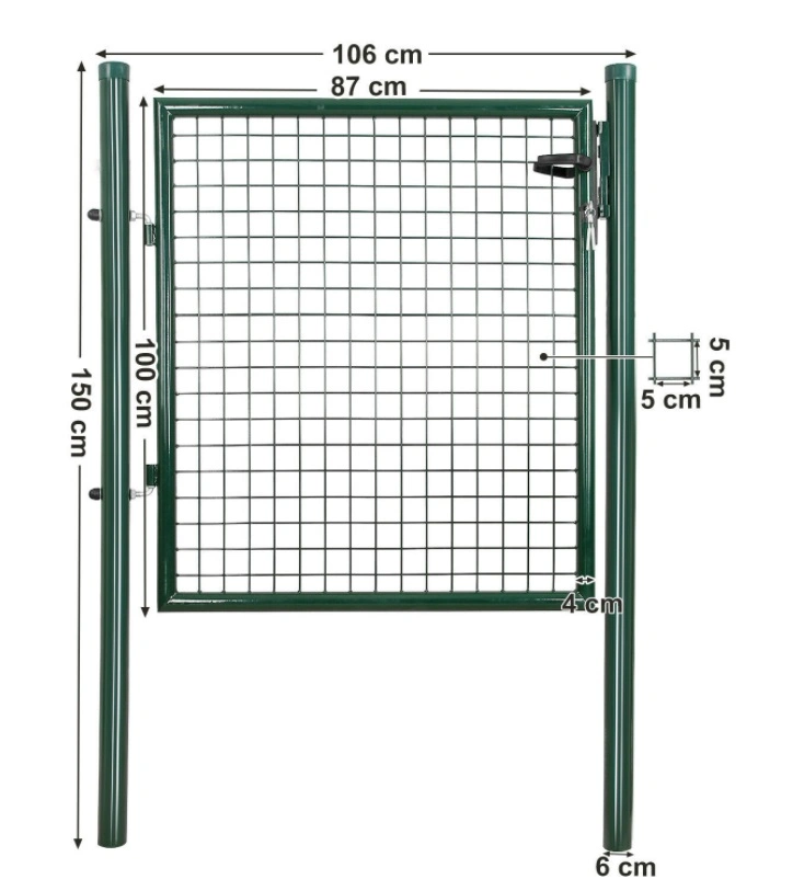 Garden or Home Braze Welding Welded Wrought Iron Garden Gate