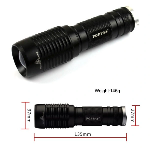 Outdoor Aluminum Zoomable CREE Xm-L T6 LED Torch Light LED Flashlight