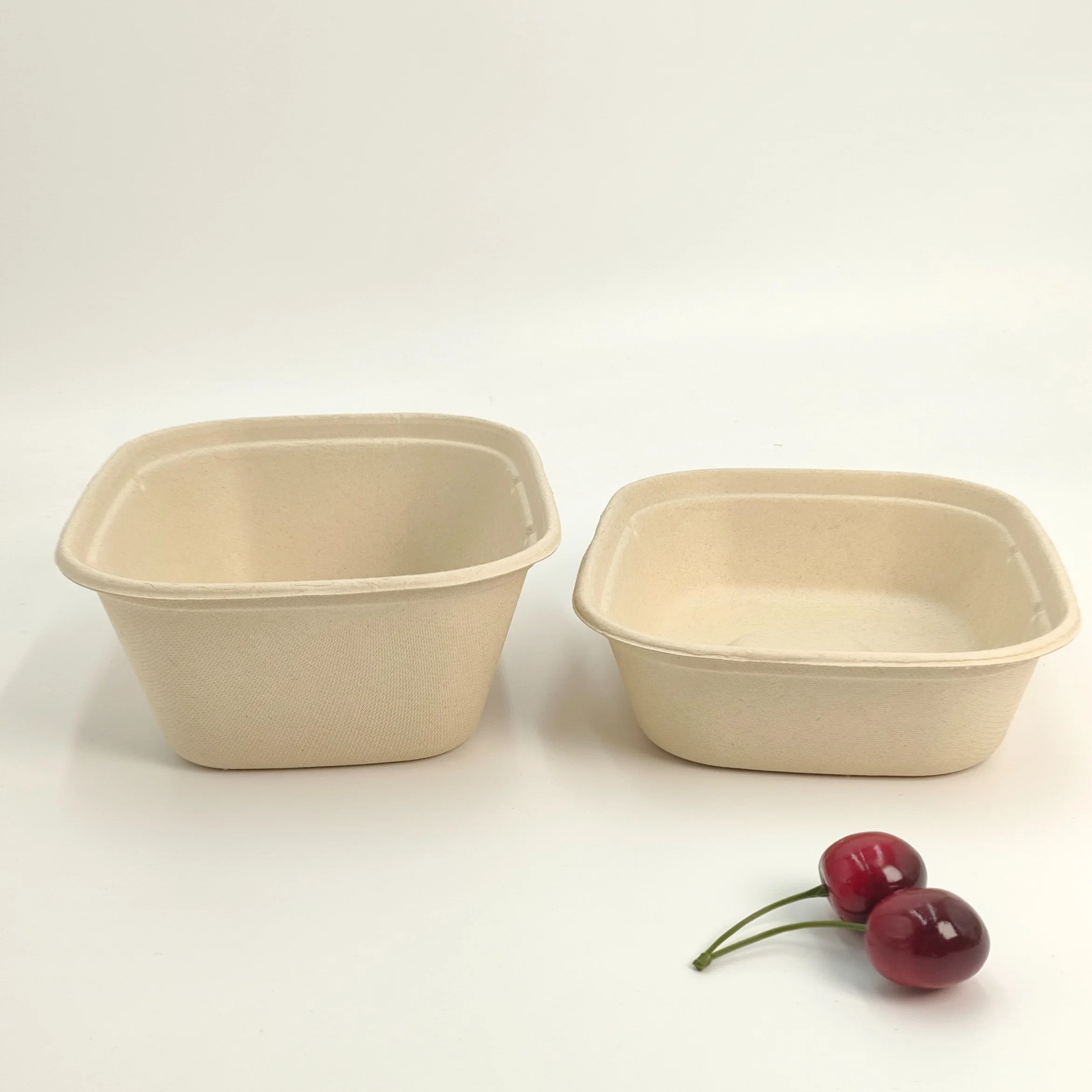 Biodegradable to Go Packaging Sugarcane Bagasse Pulp Takeaway Fast Food Conatiner Salad Box