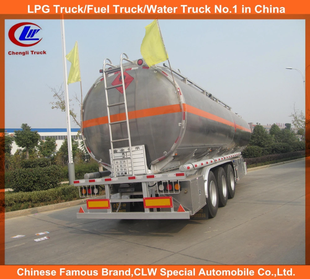 3 Axle 42000L Stainless Steel Fuel Oil Tank Semi Trailer