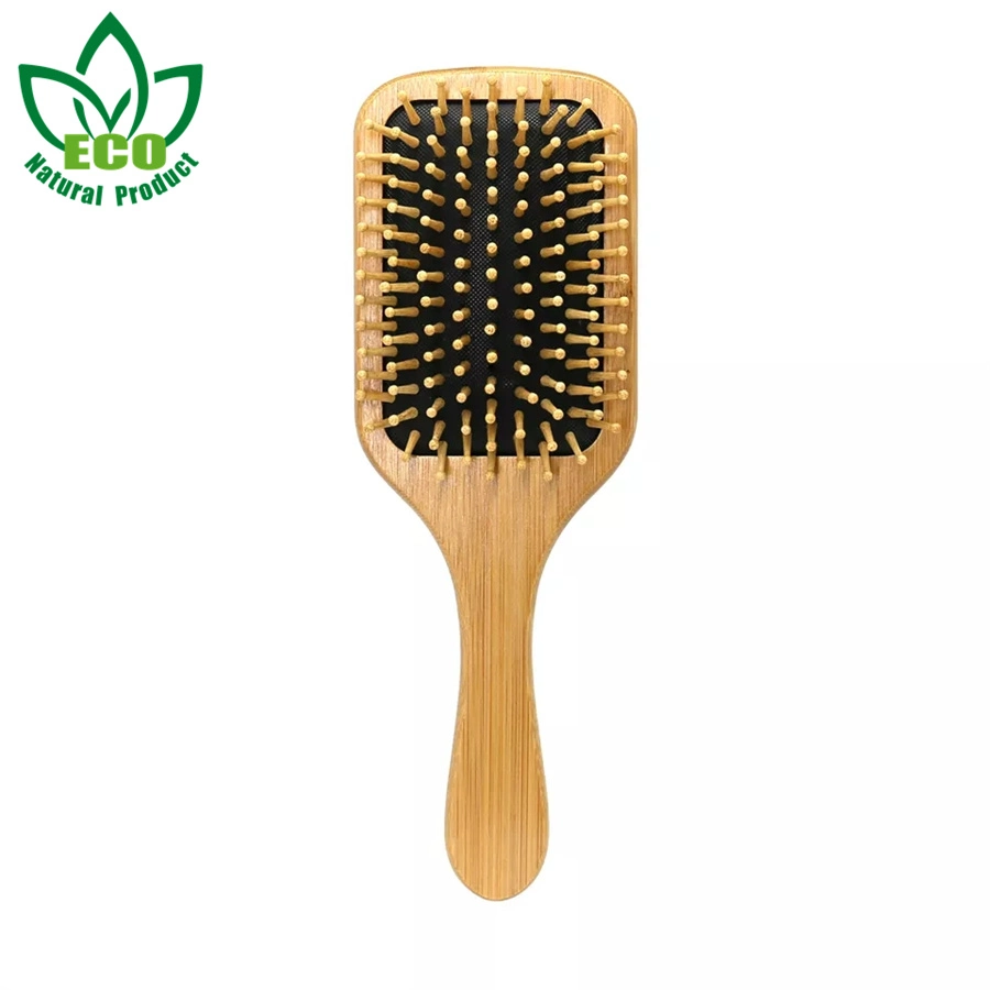 Wholesale Eco-Friendly Natural Bamboo Hair Brush Paddle Massage Hairbrush Hair Brush Comb