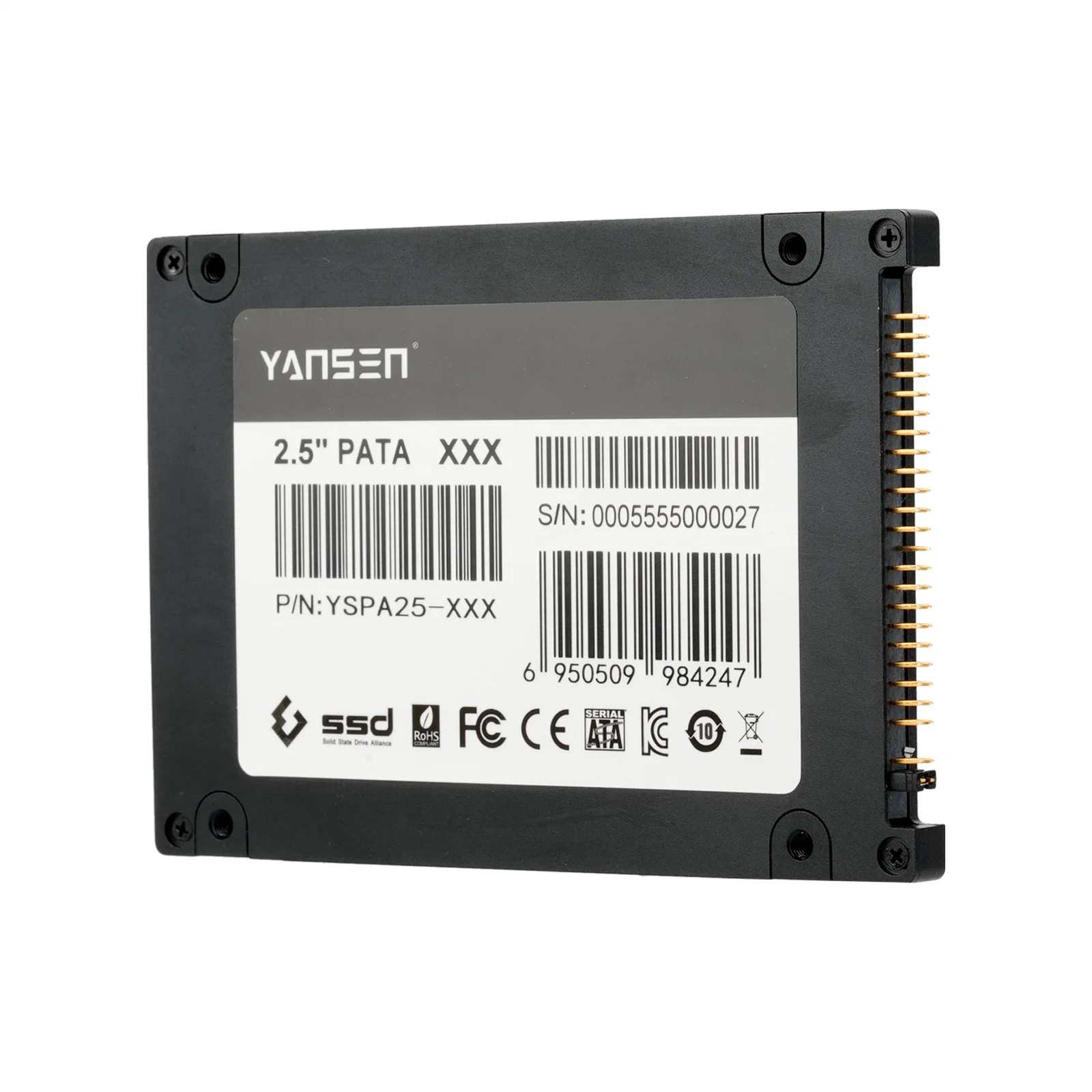 Yansen 2.5" PATA Industrial Drive SSD Ancienne solution de stockage technologique pour le stockage intégré PATA.