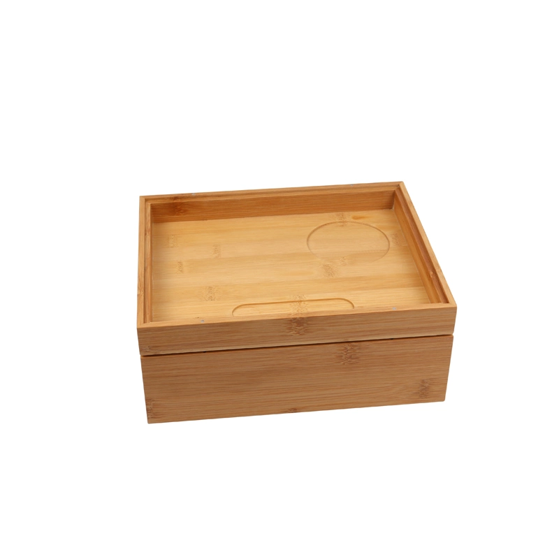 Caja de regalo de madera de bambú ecológico Bamo embalaje de madera Caja de Joyas Caja OEM personalizada Caja de madera de acabado mate