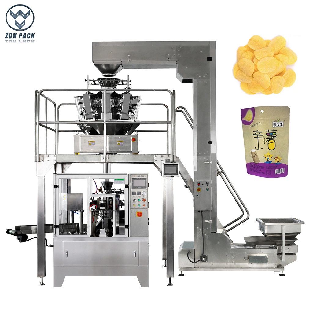 Multifunction Potato Chips Packaging Zipper Stand up Food Pouch Packing Sealing Machine