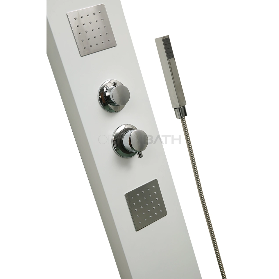 Douche pluie Ortonbath 9.5" 8 jets vaporisateurs corps double fonction, douche à main 5 fonctions Douchespa Panel