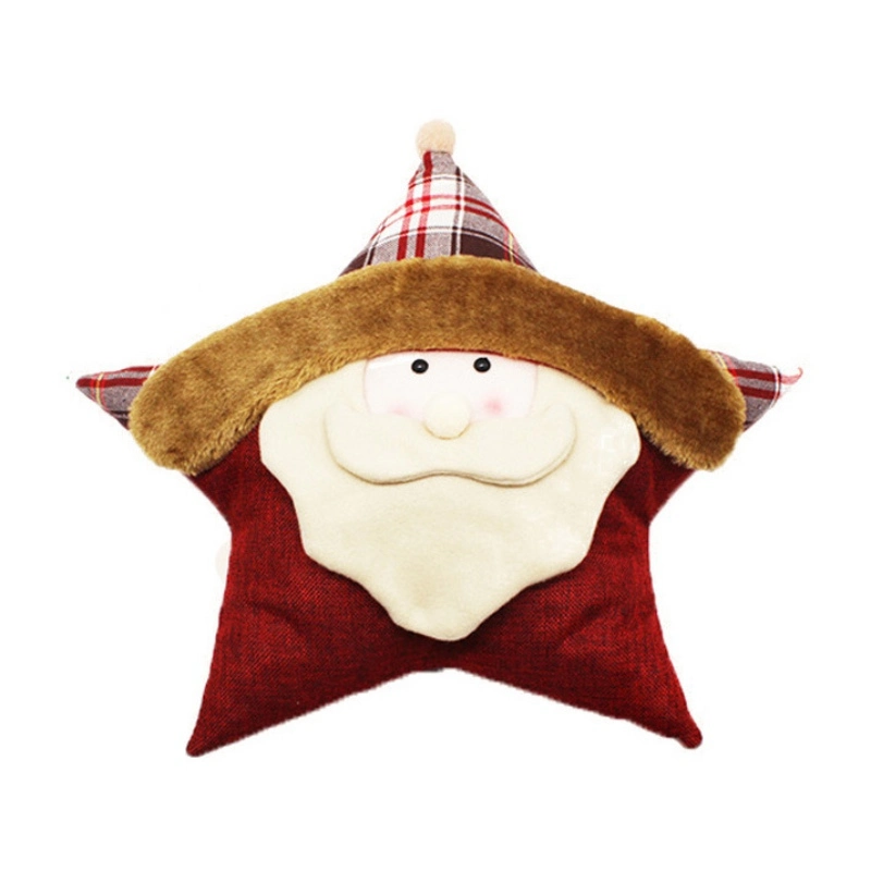 Christmas Pillow Plush Baby Santa Claus Five-Pointed Star Toys