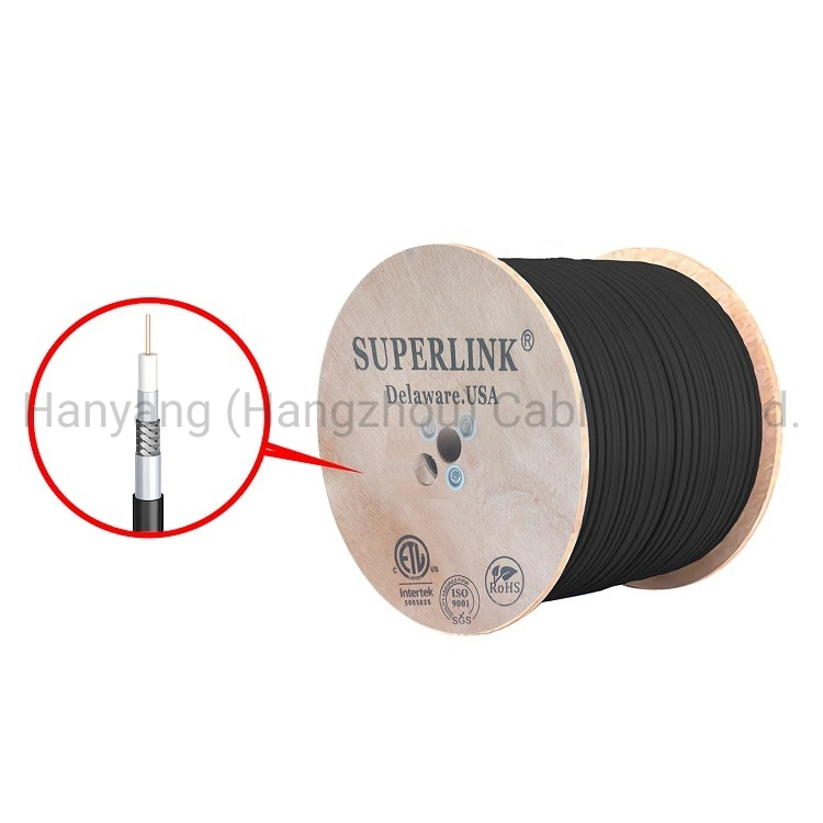 Telecommunication Thin Rg214 Coaxial Cable CCTV CATV HDTV Camera Cable Woodedn Plate 1000FT