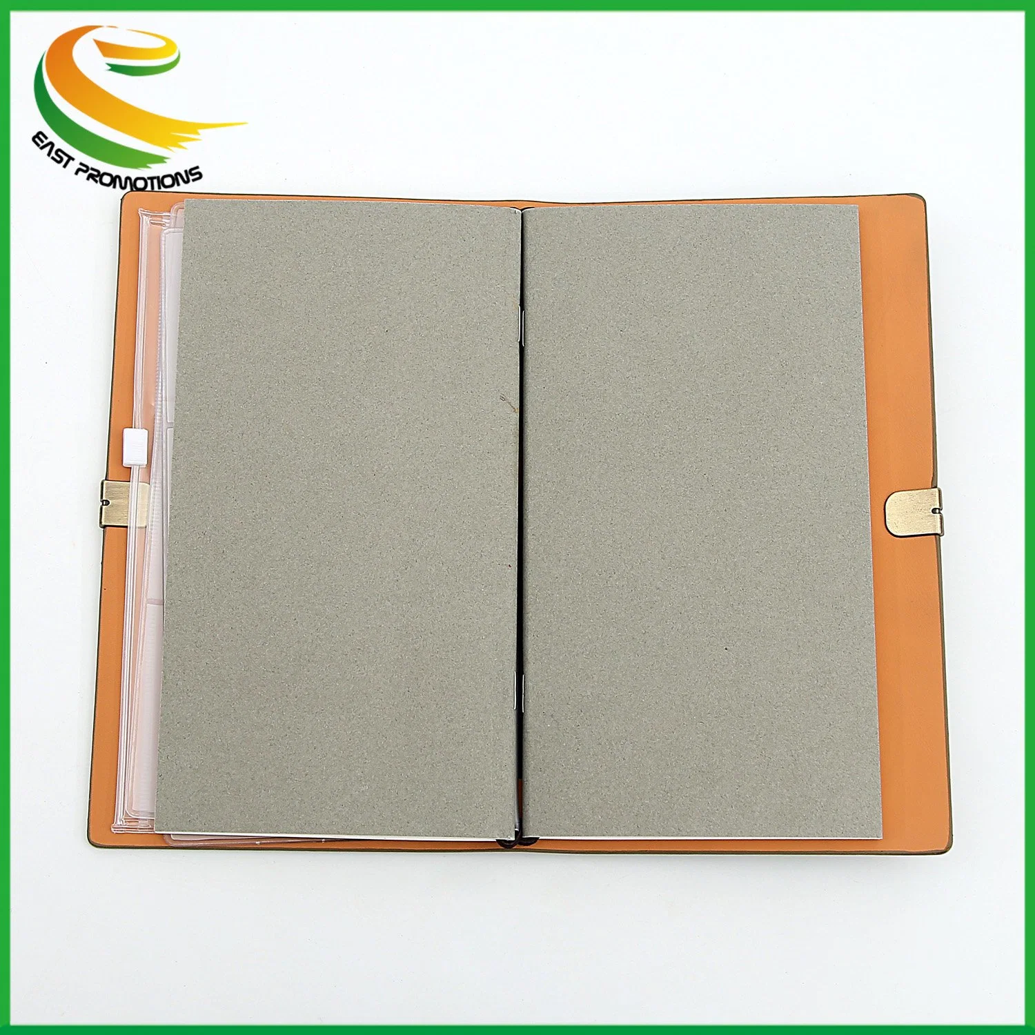 High quality/High cost performance Promotional Leather Cover Page with Folder Portable Travel Diary Notebook