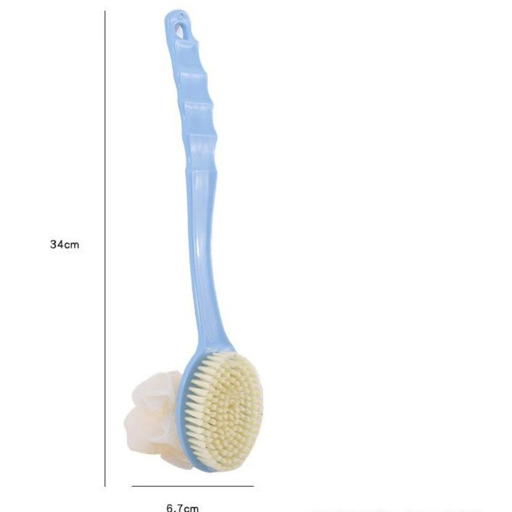 Long Handle 2in1 Body Bath Brush with Soft Bristles and Loofah Mi24969