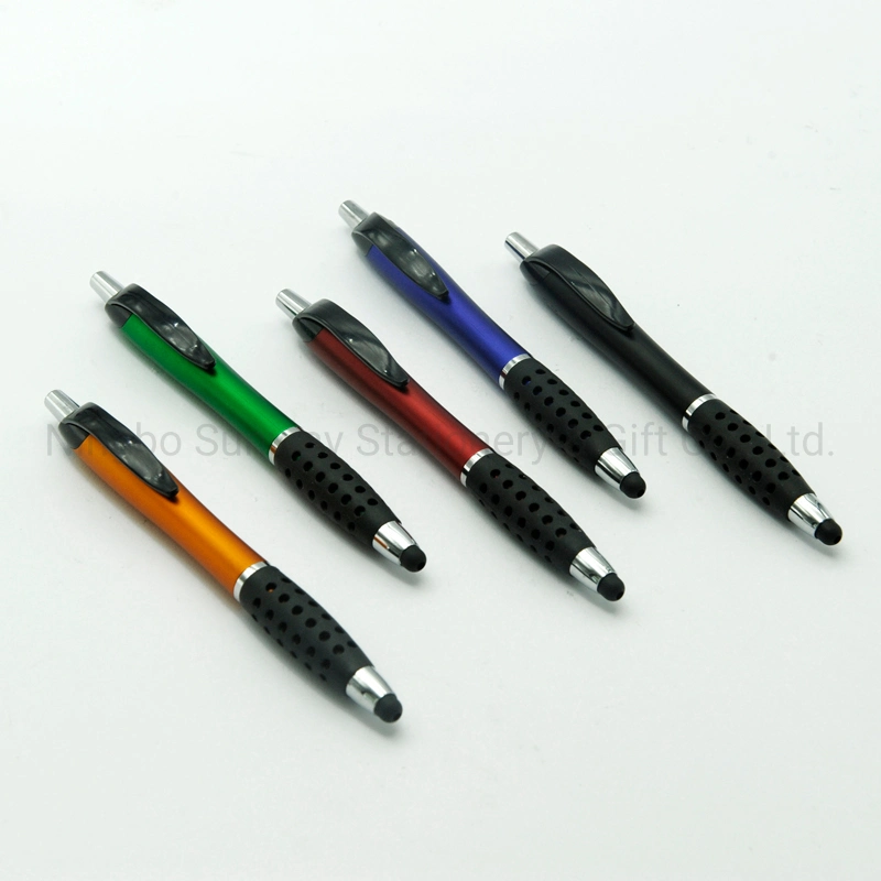 Soft Grip Customized Logo Printing Metallic Paint Screen Stylus Pen