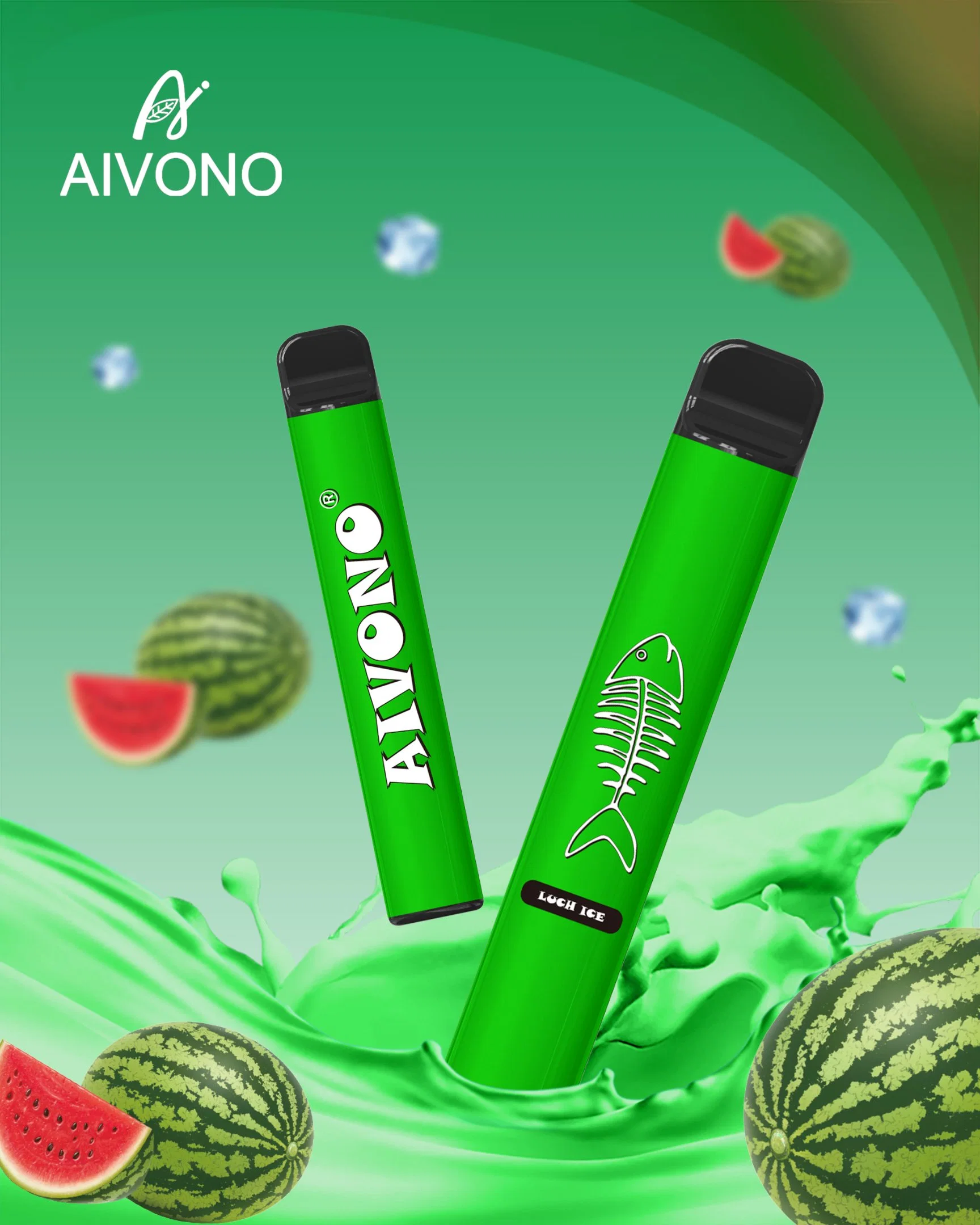 Новые Aivono E Cig Shopsmoking 0%, 2%, 5% одноразовые Vapes цель Fishbone 600 отшелушивающей подушечкой стиля E - Прикуриватель первого ряда сидений