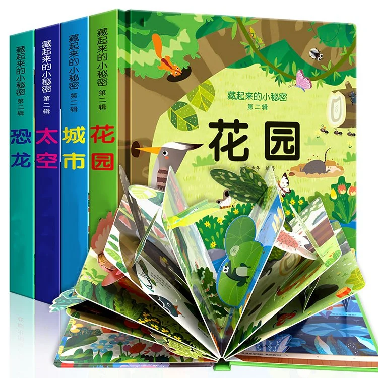 3D Educational Paper&Cardboard Book Kid Dinosaurs Shape Hardcover Book Animal Pop up Book for Children