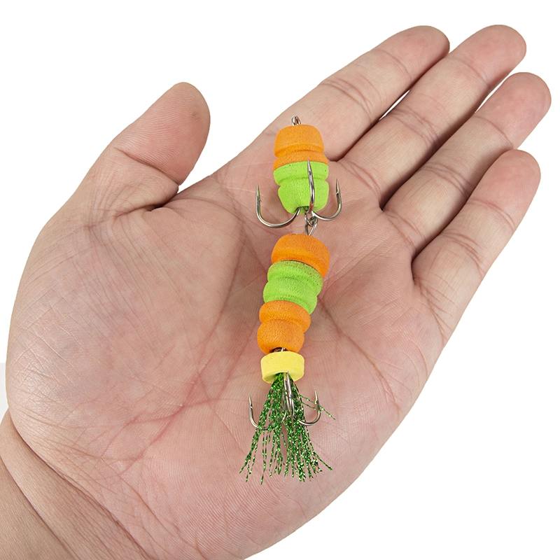 75mm Gourd-Sharped Foam Lure Hook Fishing Foam Bait Hook of Tackle Accessory with Hook