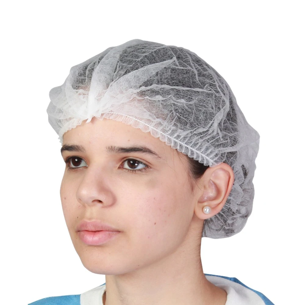 Vender PP Non-Woven caliente desechables Clip Mafia Cap Cap Cabello Net con el doble de elásticos