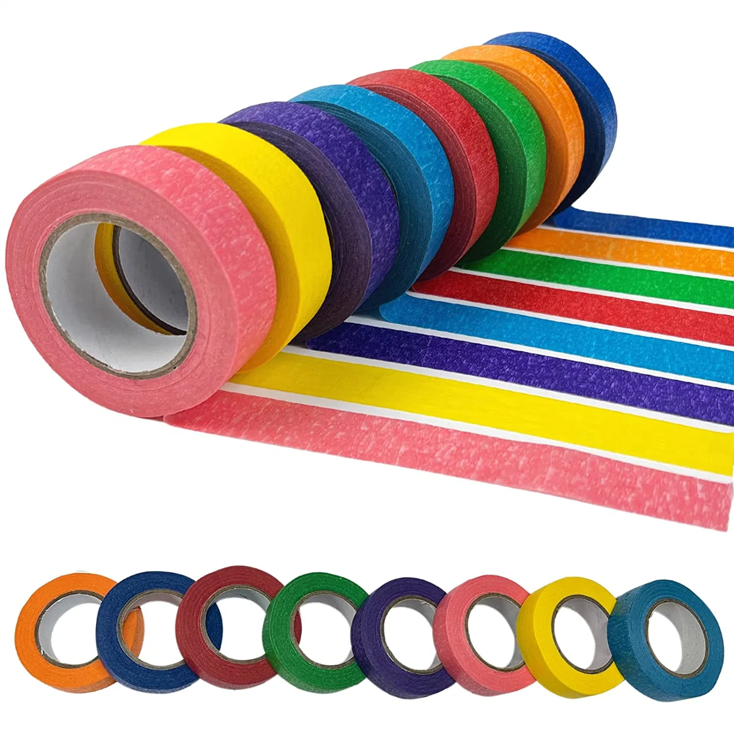 Paint Masking Colorful Wholesale/Supplier Paper Crepe Painting Adhesive Painter Tape