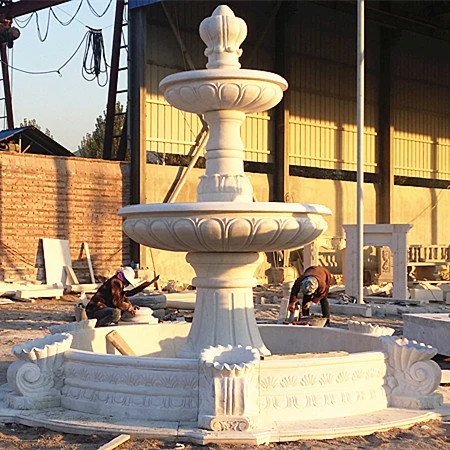 Garten Stein Produkte Große Schnitzerei White Marble Lady Wasserbrunnen